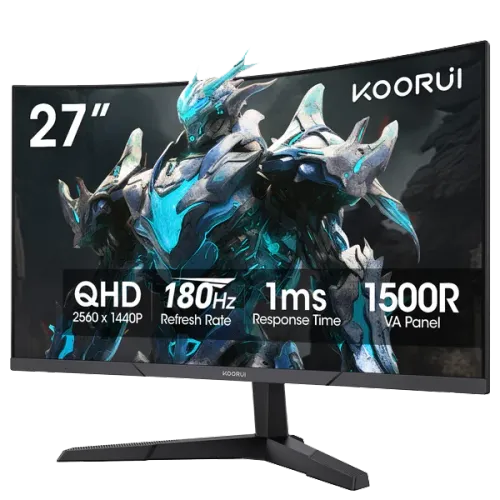 KOORUI 27" 27E6QCA QHD VA 180Hz CURVED GAMING MONITOR