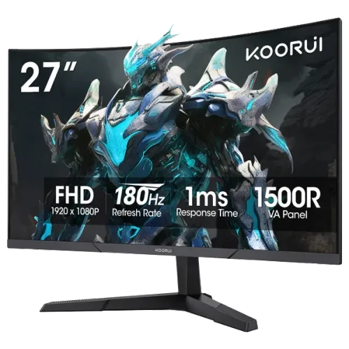 KOORUI 27" 27E6QCA QHD VA 180HZ CURVED GAMING MONITOR