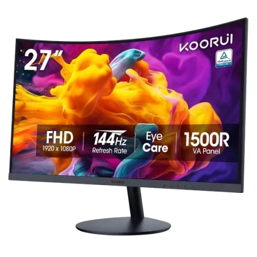 KOORUI 27" 27N5CA Curved VA Monitor 144HZ