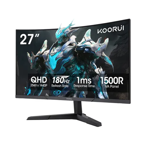 KOORUI 27E6QCA 27" QHD 180Hz Curved Monitor