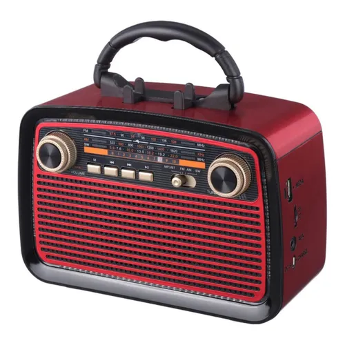 KTF-2027 Vintage Bluetooth Speaker Radio With Torch Light