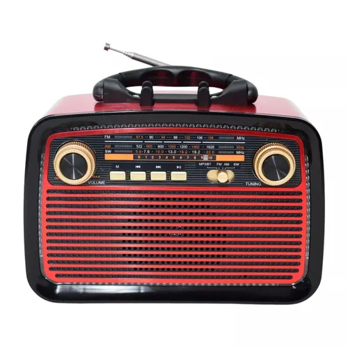 KTF-2027 Vintage Bluetooth Speaker Radio With Torch Light
