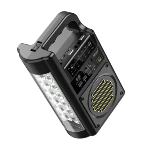 KTF-2063 Flashlight Bluetooth Speaker Radio 3" Solar Powered