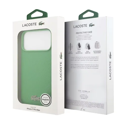 Lacoste Magsafe Leather Hard Case for iPhone 17 Pro Max