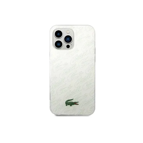Lacoste Signature Print Hard Case for iPhone 14 Pro Max