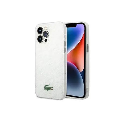 Lacoste Signature Print Hard Case for iPhone 14 Pro Max