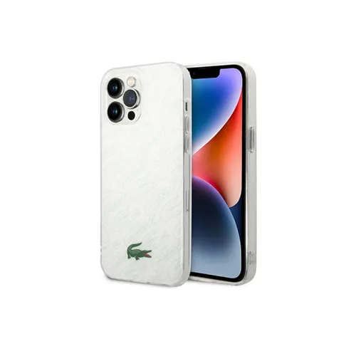 Lacoste Signature Print Hard Case for iPhone 14 Pro Max