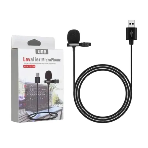 Lavalier JH-044 Clip On USB Microphone – Black