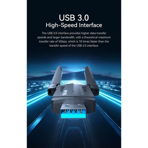 LB-Link BL-WTN3000E AXE3000 Wi-Fi 6E Tri-Band USB Adapter