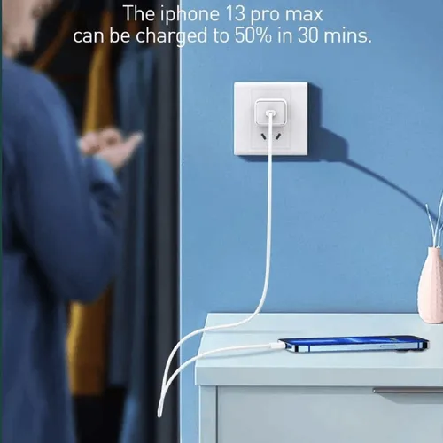 LDNIO A1508C 30W PD USB Type-C Wall Charger & US with Type-C to Lightning Cable