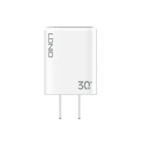 LDNIO A1508C 30W PD USB Type-C Wall Charger – US Plug with Type-C to Type-C &amp; Type-C to Lightning Cable
