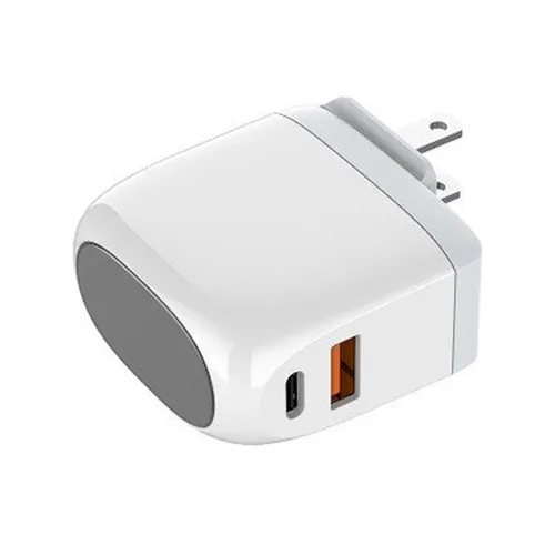 LDNIO A2522C 30W LED Display PD+QC 3.0 Fast Charger with Type-C to Type-C Cable
