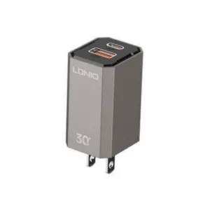 LDNIO A2527C 30W PD + QC3.0 Wall Charger - US with Type-C to Lightning Cable
