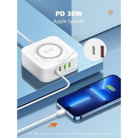 LDNIO AW004 32W 4 USB Desktop Wireless Charger
