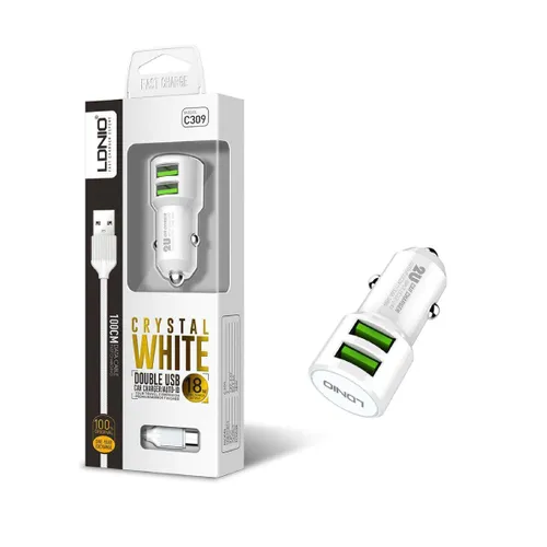 LDNIO C309 2 In 1 Car Charger 3.6A