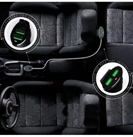 LDNIO C502 5.1A 4 Ports USB Car Charger
