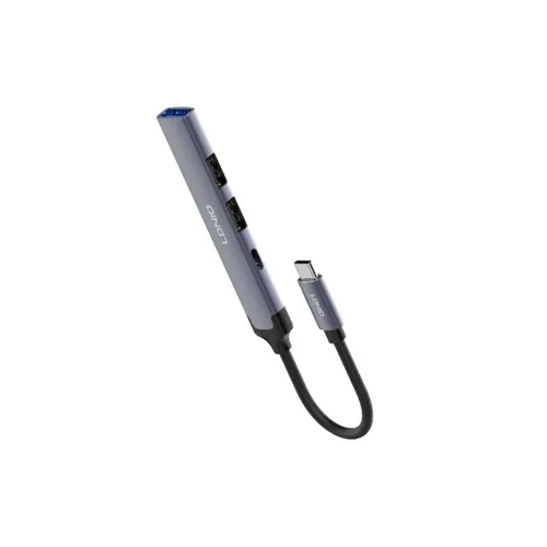 LDNIO DS-104C USB-C 2.0x3+3.5mm Audio Data Transmission Hub Adapter