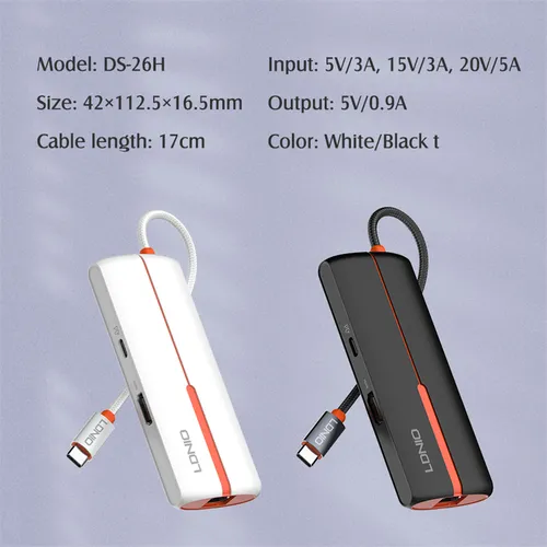 LDNIO DS-26H 6 In 1 Usb Type-C Hub Adapter