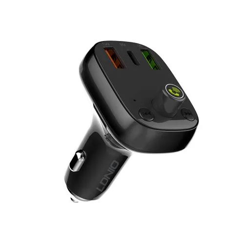 Ldnio FM Transmitter Car 5.0 Wireless Radio Adapter Universal Car Charger with QC3.0 Quick Charging C704Q