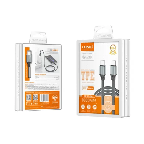 LDNIO LC441C 65w Type-C to Type-C 1m TPE Cable