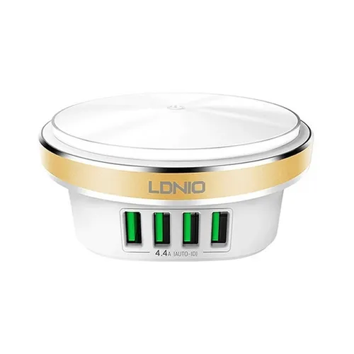 LDNIO LED Press Lamp with 4-Port USB Charger A4406