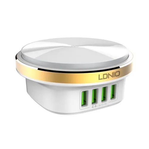 LDNIO LED Press Lamp with 4-Port USB Charger