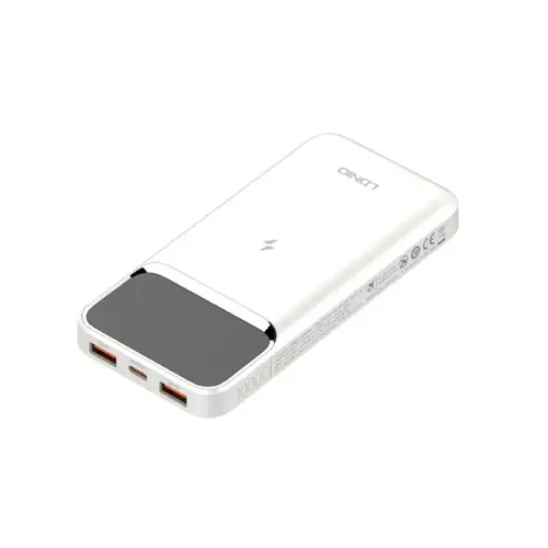 LDNIO PQ12 10000mah 22.5W Digital Display White Color Power Bank 15W