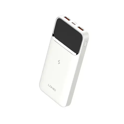 LDNIO PQ12 10000mah 22.5W Digital Display White Color Power Bank 15W