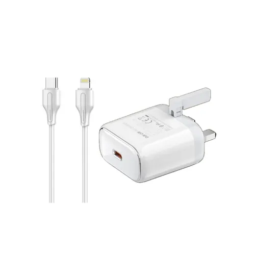 LDNIO Q1415 45W PD USB-C UK Wall Charger with Type-C to Lightning Cable