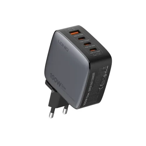 LDNIO Q408 100W GaN Multi-port Replaceable Plug Super Fast Charger