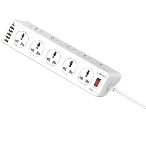 LDNIO SC10610 30W 6-Port USB Charger Power Strip (UK Plug)