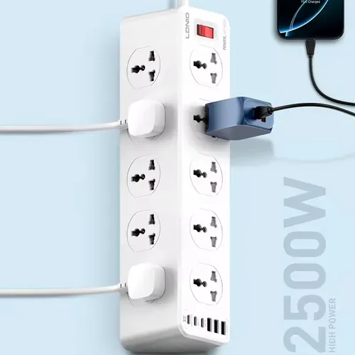 LDNIO SC10610C 10 AC Outlets Universal Power Strip 3USB-C & 3USB-A