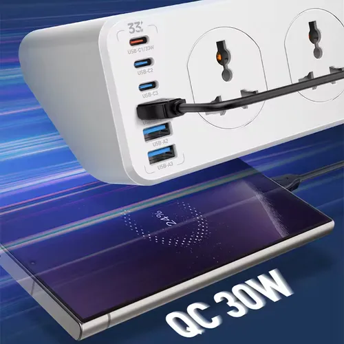 LDNIO SC10610C 10 AC Outlets Universal Power Strip 3USB-C & 3USB-A