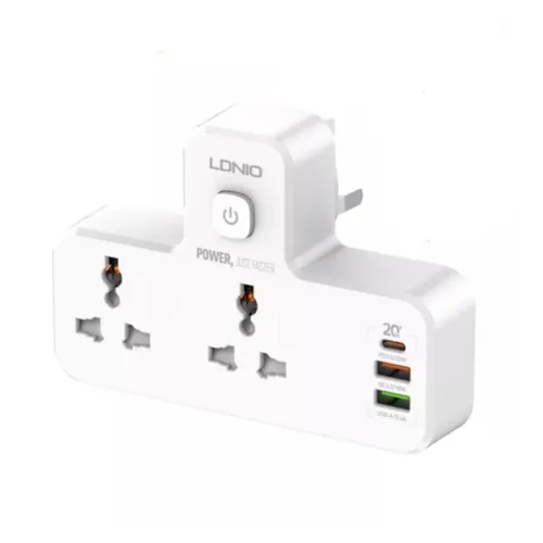 LDNIO SC2311 2 Port with 1 USB-C and 2 USB-A Power Socket – UK