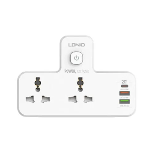 LDNIO SC2311 2 Port with 1 USB-C and 2 USB-A Power Socket - UK