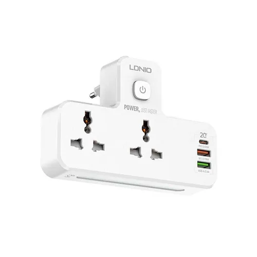 LDNIO SC2311 2 Port with 1 USB-C and 2 USB-A Power Socket