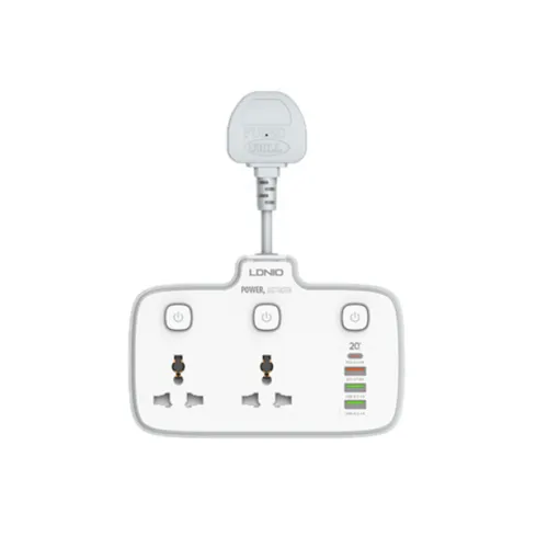 LDNIO SC2413 PD & QC3.0 2 Universal Outlets Power Socket