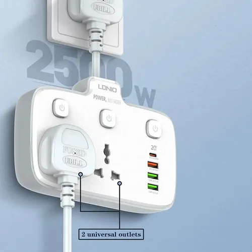 LDNIO SC2413 PD &amp; QC3.02 Universal Outlets Power Socket