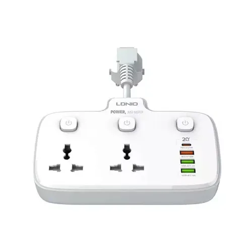 LDNIO SC2413 Universal Power Strip USB Outlet Extension Cord Adapter Wall Charger Surge Protector Socket With 4 USB Port