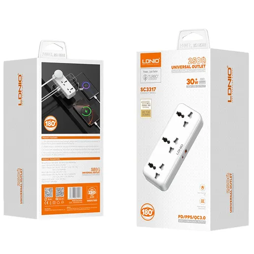 LDNIO SC3317 2500W Universal Rotatable Power Socket