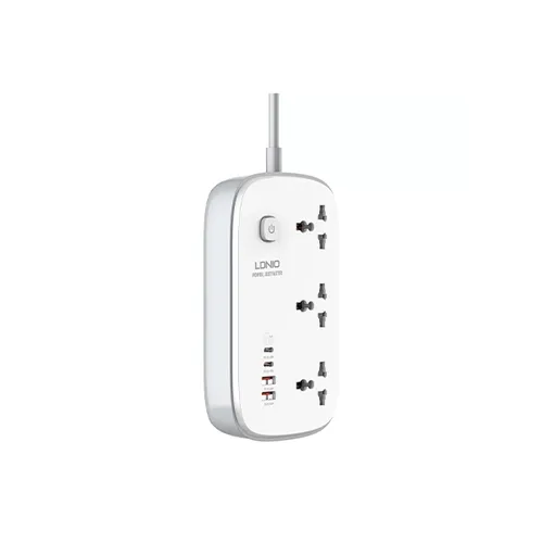 LDNIO SC3416 With 3 AC Outlets +2 USB + 2 USB-C PD Power Strip