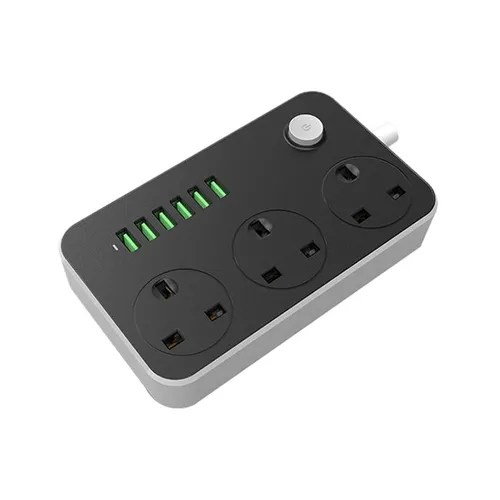 LDNIO SC3604 3 Power Socket + 6 USB Extension Power Cord