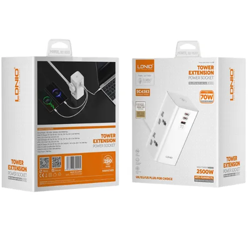 LDNIO SC4383 70W Tower Extension Power Socket