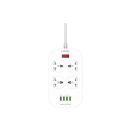 LDNIO SC4407 Defender Series 4 Power Socket + 4 USB Extension Power Cord