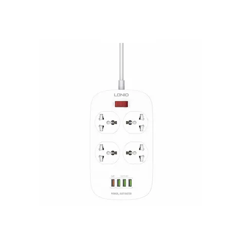 LDNIO SC4407 Defender Series 4 Power Socket + 4 USB Extension Power Cord