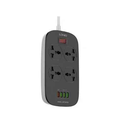 LDNIO SC4407 Defender Series 4 Power Socket + 4 USB Extension Power Cord