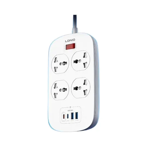 LDNIO SC4407C Defender Series 4 Power Socket + 2 USB + 2 Type-C  Extension Power Cord