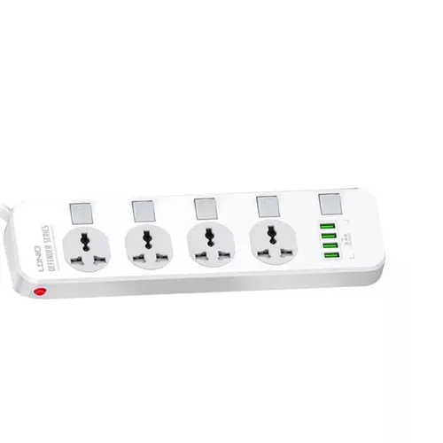LDNIO SC4408 4 Power Socket + 4 USB 2500W Extension Power Cord