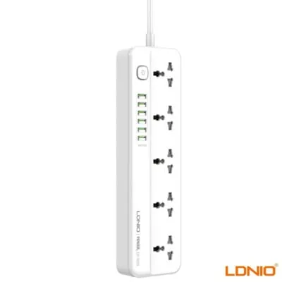 LDNIO SC5614 Fast Charging Power Strip with 5 Universal Outlets and 6USB ports – 2M Power Cord Extension Socket