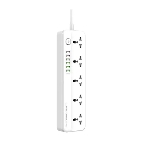 LDNIO SC5614 Power Strip Surge Protector with 5 AC Outlets + 6 USB Extension Power Cord